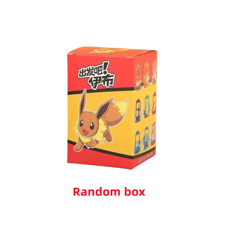 9pcs/Set Pokemon Eeveelution Figure Set Eevee Sylveon Espeon Glaceon Leafeon Box Anime Figure Toy Children's Birthday Gift