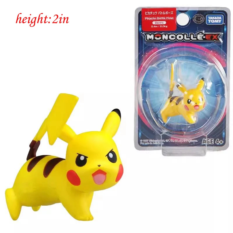 ORIGINAL Pokemon Anime Figure Toy Pikachu Gengar Charizard Dragonite Lucario Psyduck Eevee Cartoon Figurine Model  Decor Gift