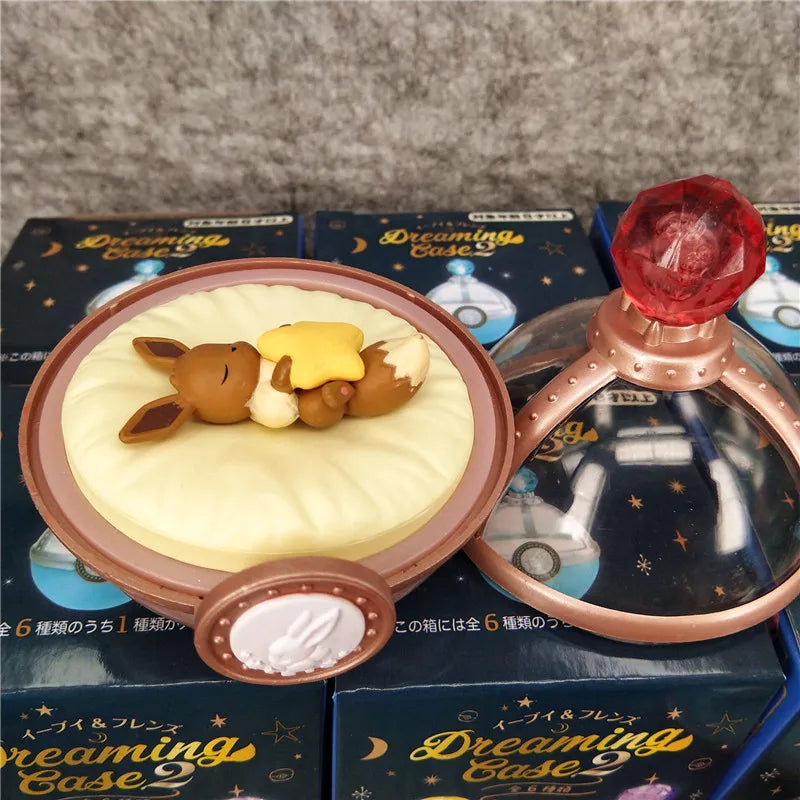 Rement Pokemon Blind Box Eeveelution Sleep Ball Desktop Ornament Birthday Present 6 Styles Collectible Children's Toys