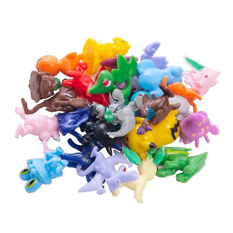 25-100 Pcs Pokemon Figures Large Size 3.5-6 Cm Not Repeating Different Styles Pikachu Charizard Pet Collect Model Kids Toy Gifts