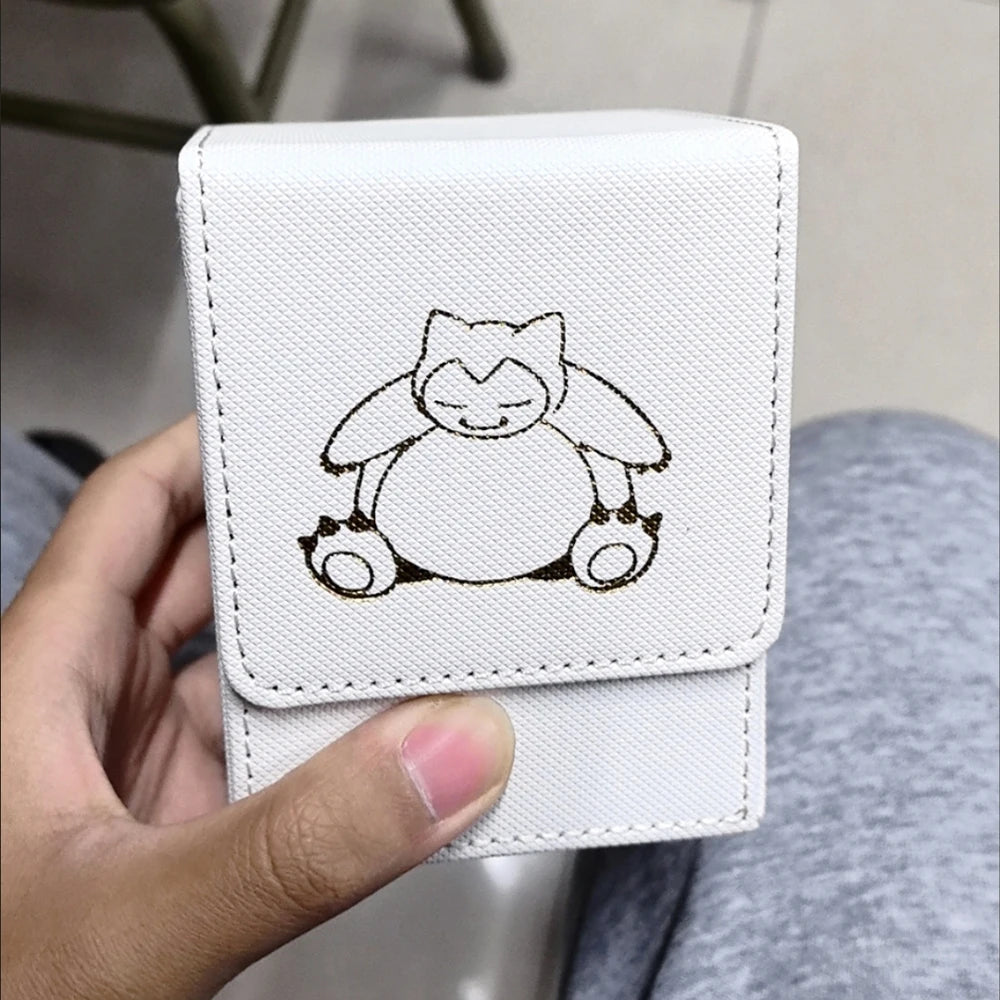 Cartoon Pokemon Card Deck Storage Box Kawaii Eevee Pu Ptcg Brand Box Gengar Large Capacity Card Deck Box Ws Card Case Toys