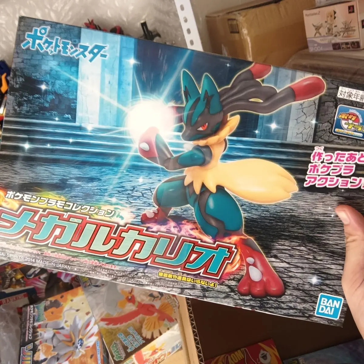 Bandai Original Pokemon Action Figures Mega Lucario Mega Charizard X Meowscarada Scizor Dolls DIY Assembly Collection Model gift