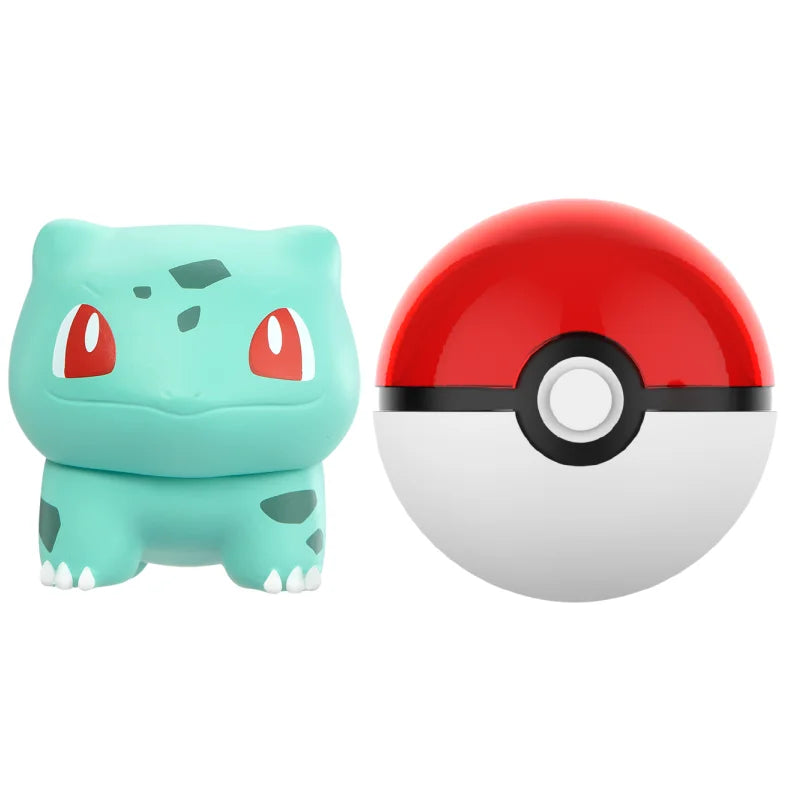 Pokemon Anime Action Figures Charmander Squirtle Pikachu Bulbasaur Mini Doll Original Genuine Model Ornament Children's Toy Gift