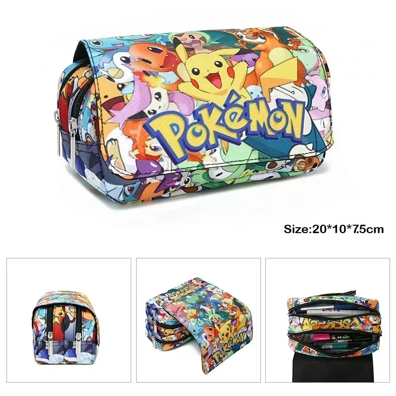Pokemon School Bags Backpacks Pikachu Anime Figures Kids Bags Big Capacity Travel Bag Girls Boys Christmas Gifts Toys