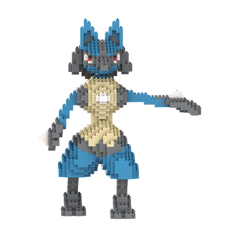 Pokemon Building Block Lucario Mewtow Cubone Gyarados Gengar Piplup Mega Charizard Figure DIY Assembly Micro Bricks Toys for Kid